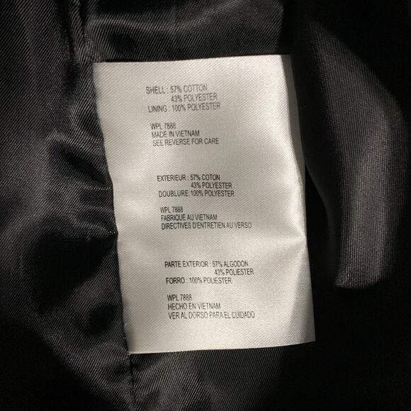 Michael Michael Kors Mid Length Trench Coat Black Belt Button Front Women's L - Picture 10 of 12